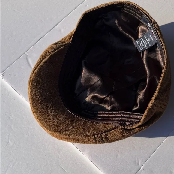Daniel Cremieux Chestnut Suede Newsboy Cap - Picture 3 of 8